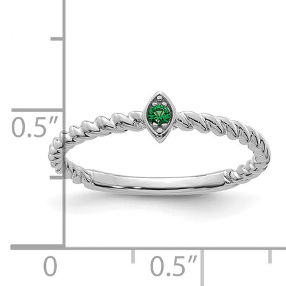 14k White Gold 1  Birthstone Mother's Ring Mounting