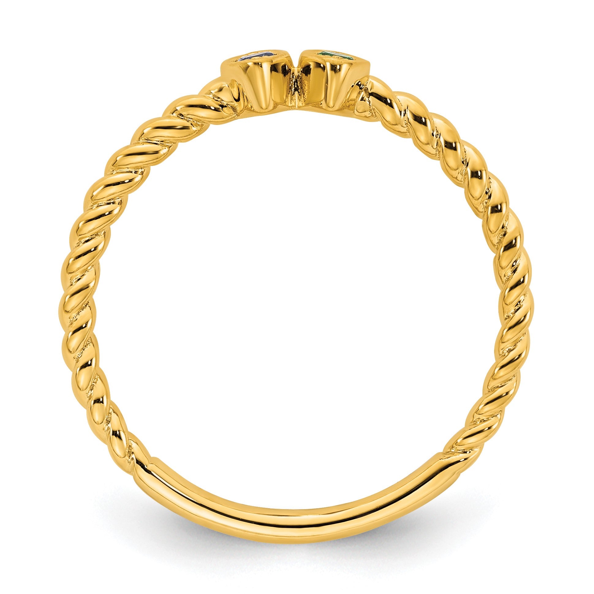 14k 2 Birthstone Mother's Ring Mounting