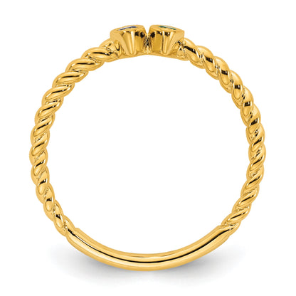 14k 2 Birthstone Mother's Ring Mounting