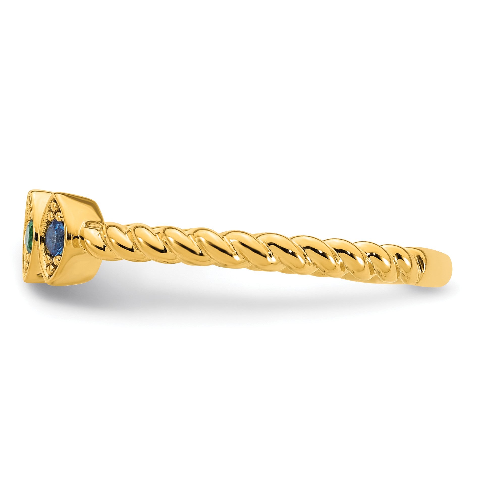 14k 3 Birthstone Mother's Ring Mounting