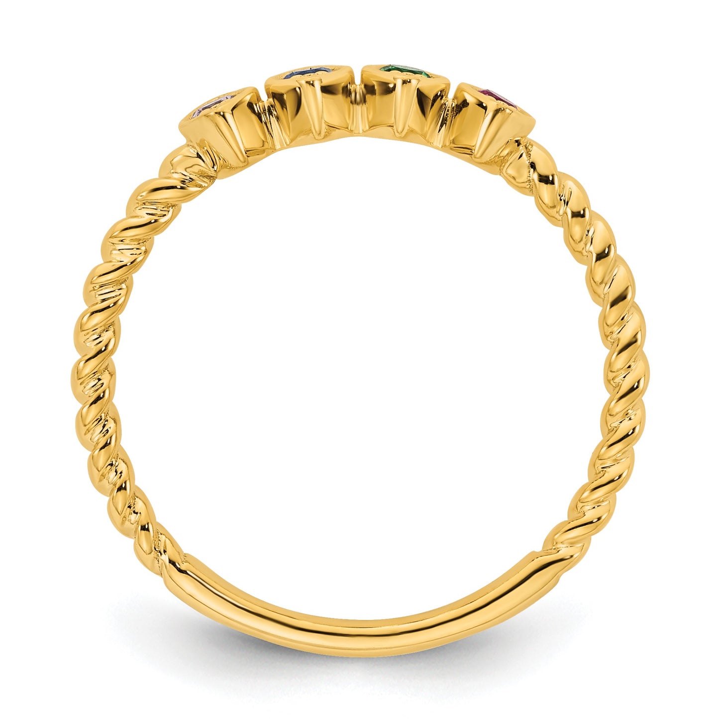 14k 4 Birthstone Mother's Ring Mounting
