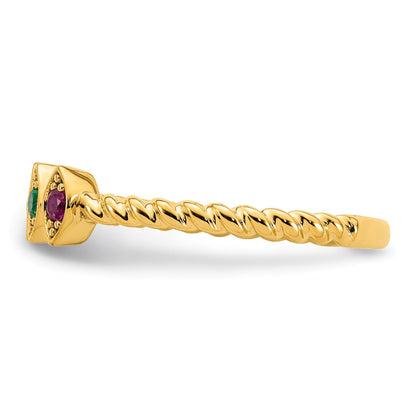 14k 4 Birthstone Mother's Ring Mounting