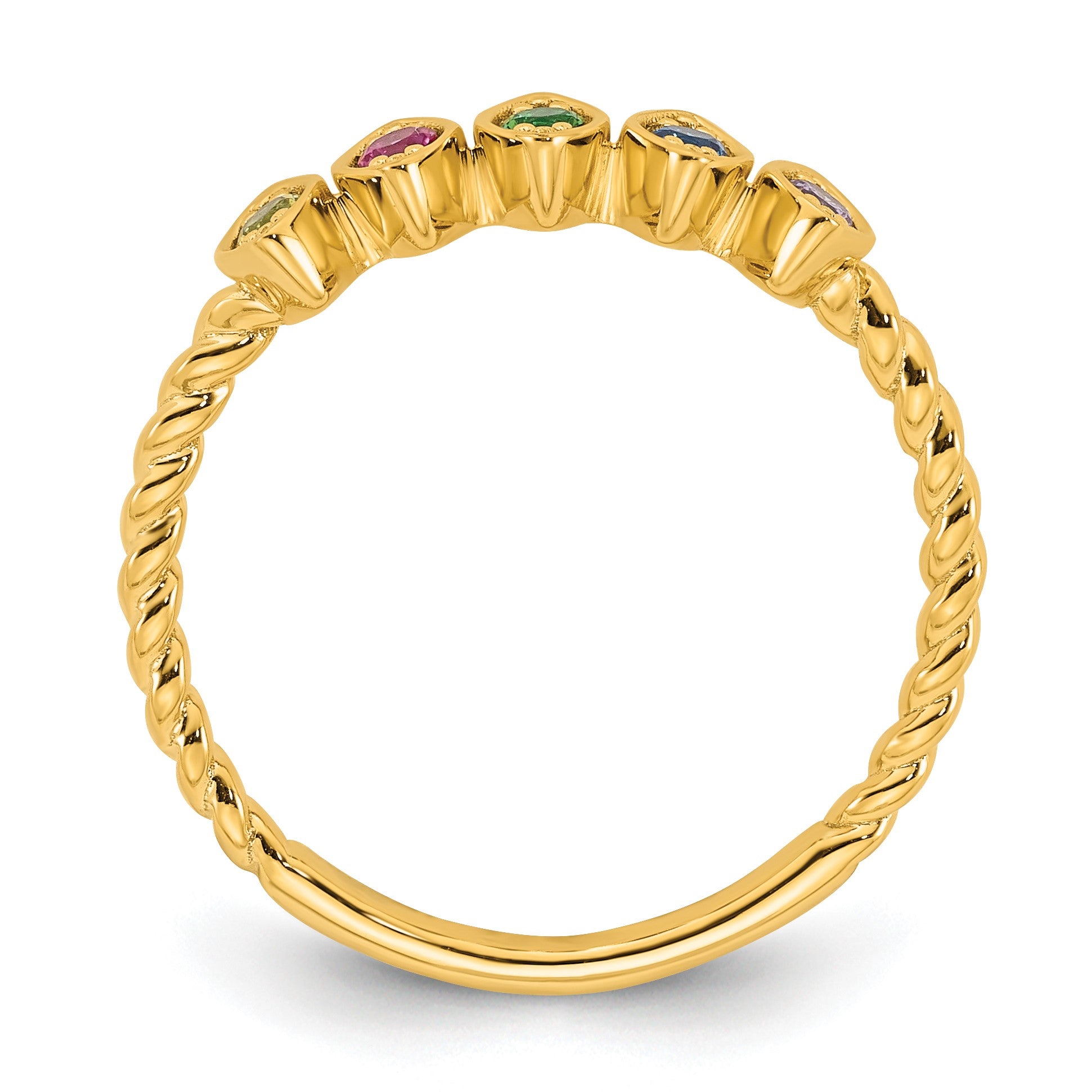 14k 5 Birthstone Mother's Ring Mounting
