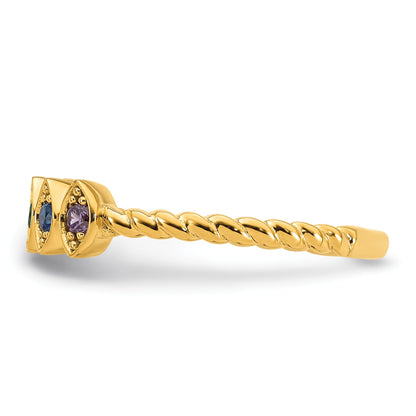 14k 5 Birthstone Mother's Ring Mounting