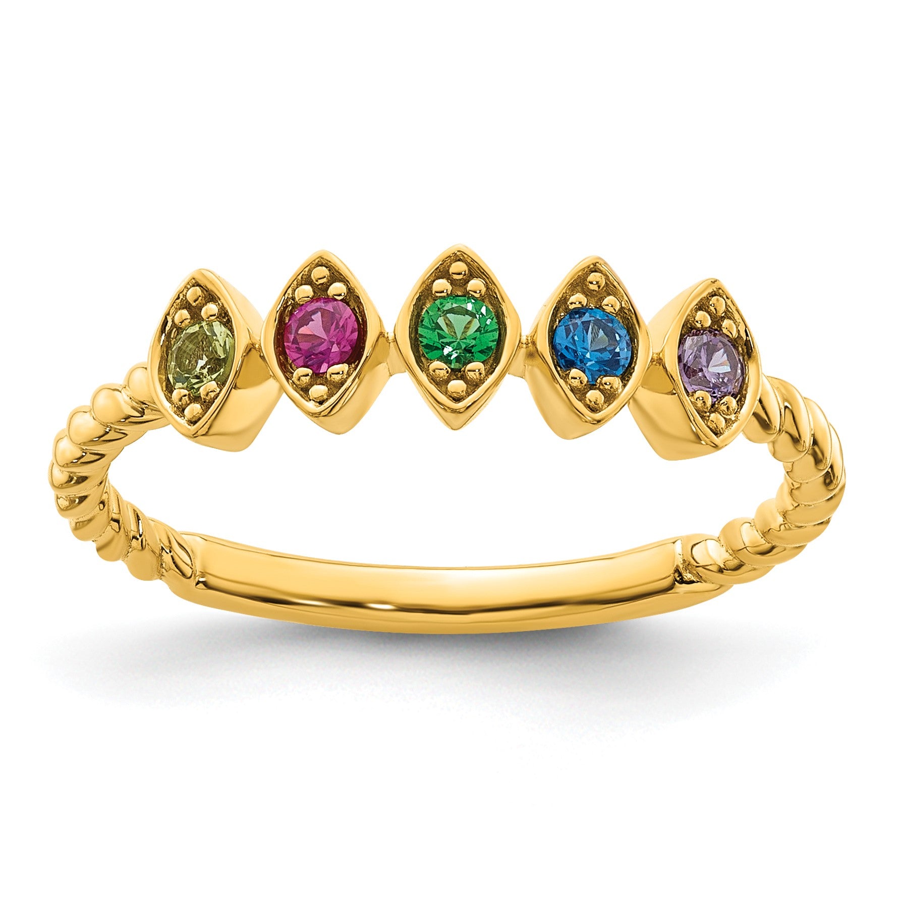 14k 5 Birthstone Mother's Ring Mounting