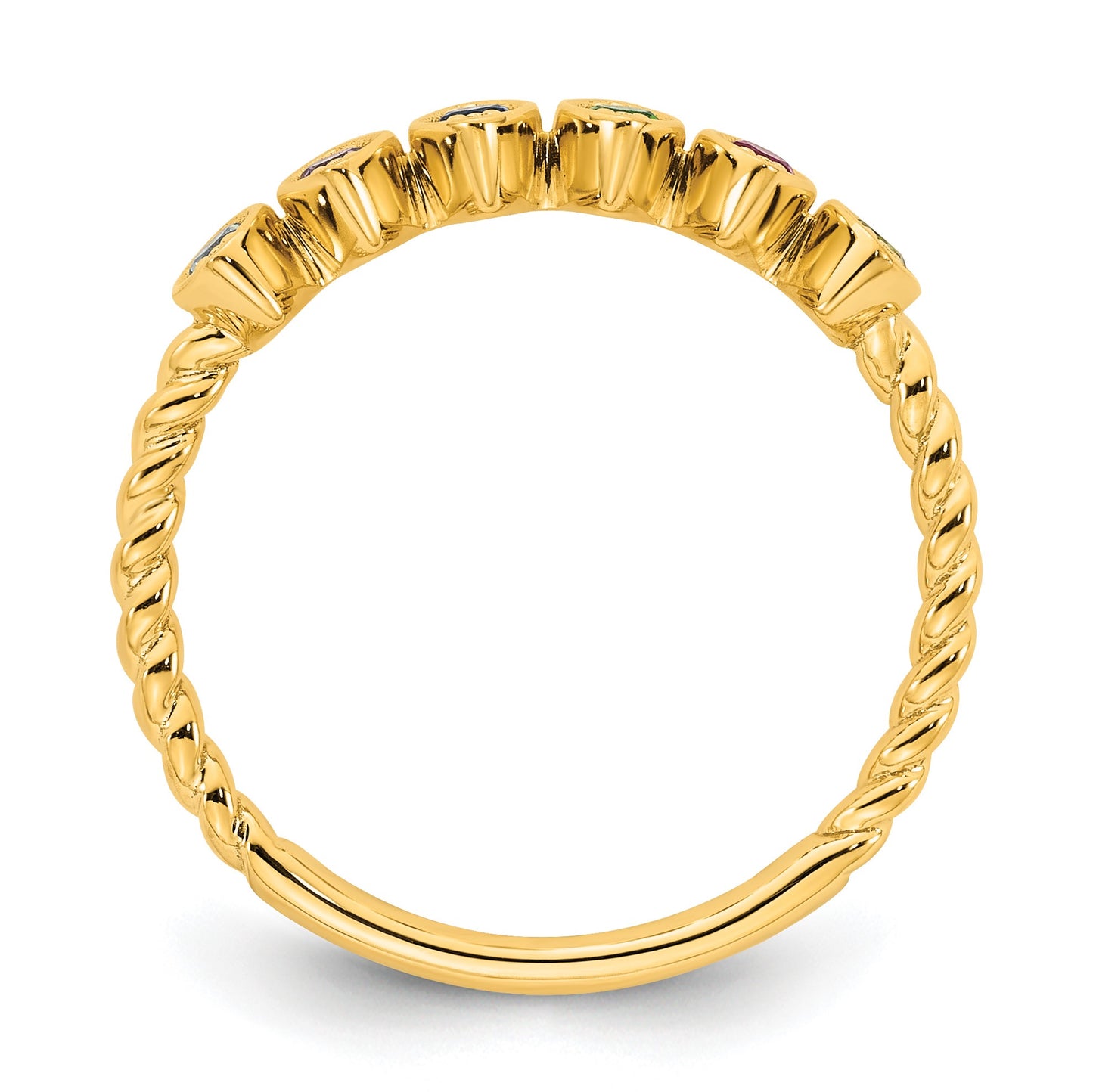 14k 6 Birthstone Mother's Ring Mounting