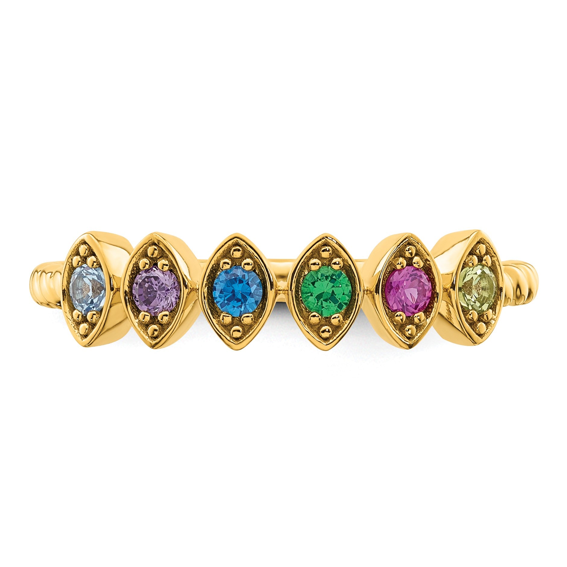 14k 6 Birthstone Mother's Ring Mounting