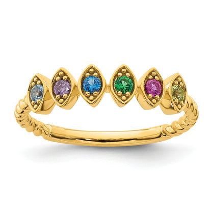 14k 6 Birthstone Mother's Ring Mounting