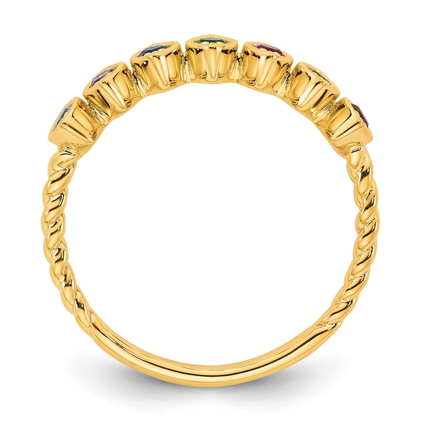 14k 7 Birthstone Mother's Ring Mounting
