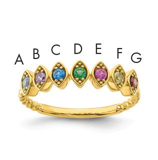 14k 7 Birthstone Mother's Ring Mounting