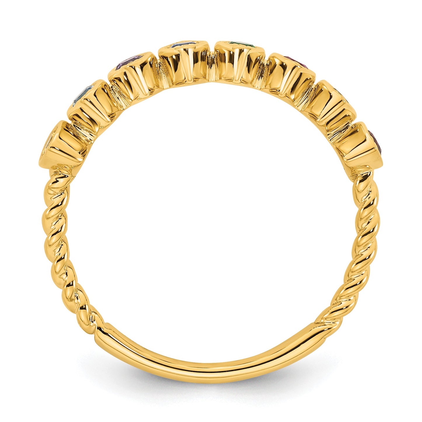 14k 8 Birthstone Mother's Ring Mounting