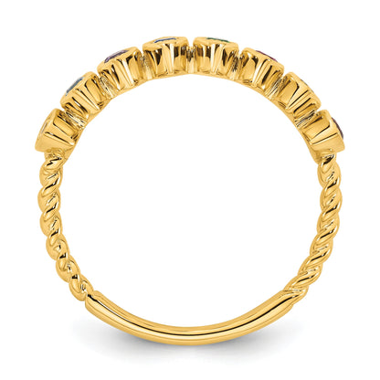 14k 8 Birthstone Mother's Ring Mounting