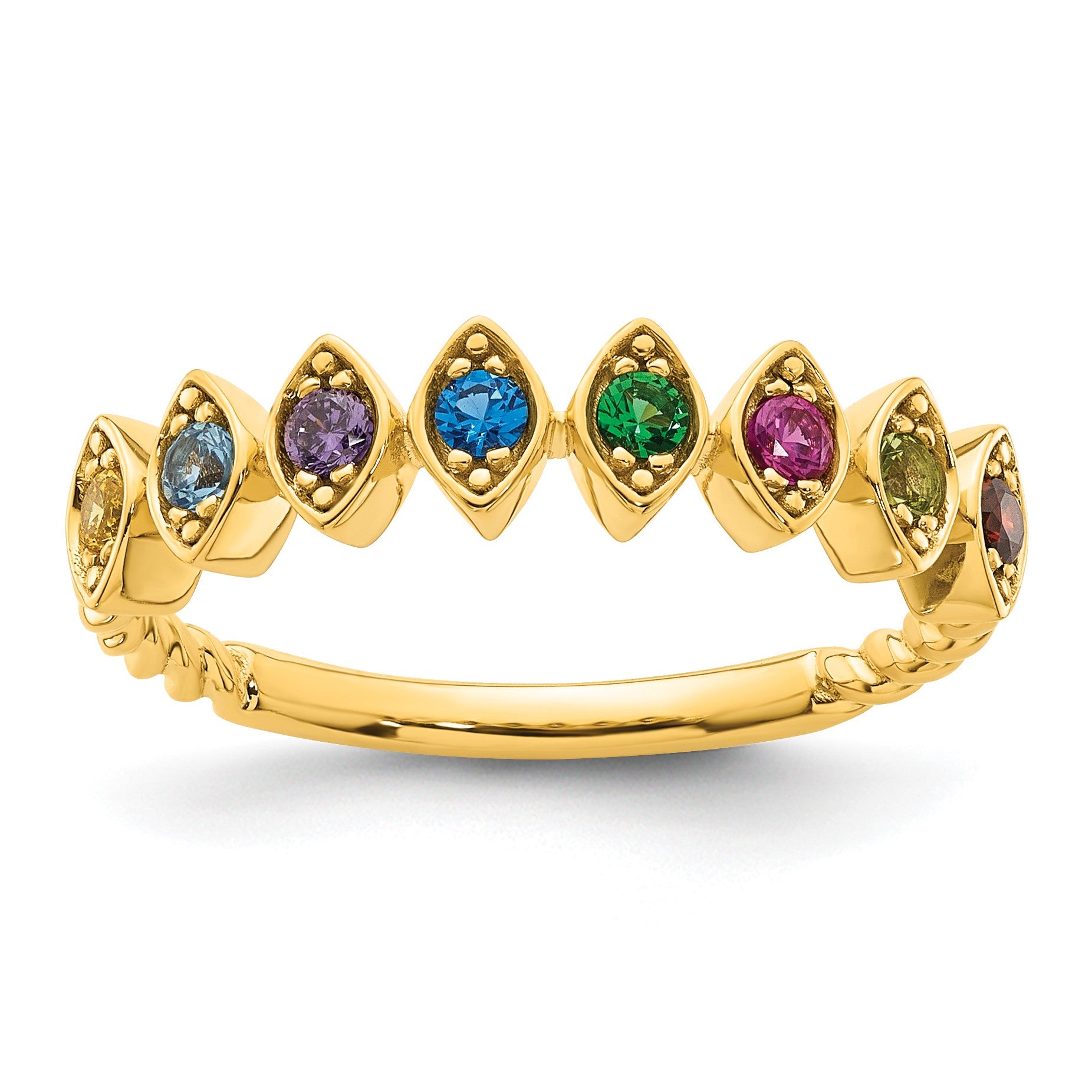 14k 8 Birthstone Mother's Ring Mounting