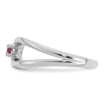 14k White Gold 1 Birthstone Mother's Wrap Ring Mounting