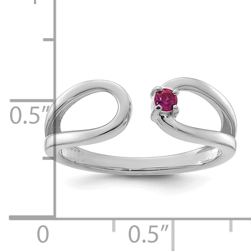 14k White Gold 1 Birthstone Mother's Wrap Ring Mounting