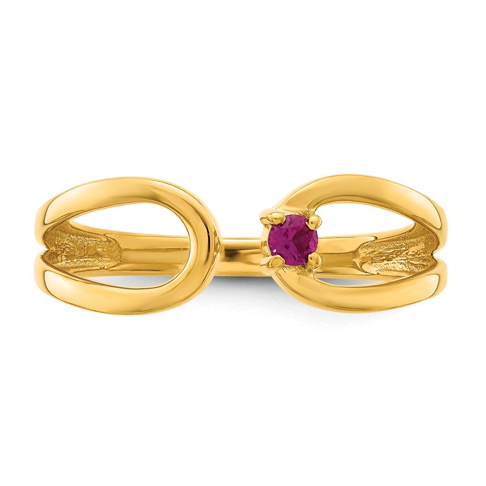 14k 1 Birthstone Mother's Wrap Ring Mounting