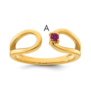 14k 1 Birthstone Mother's Wrap Ring Mounting