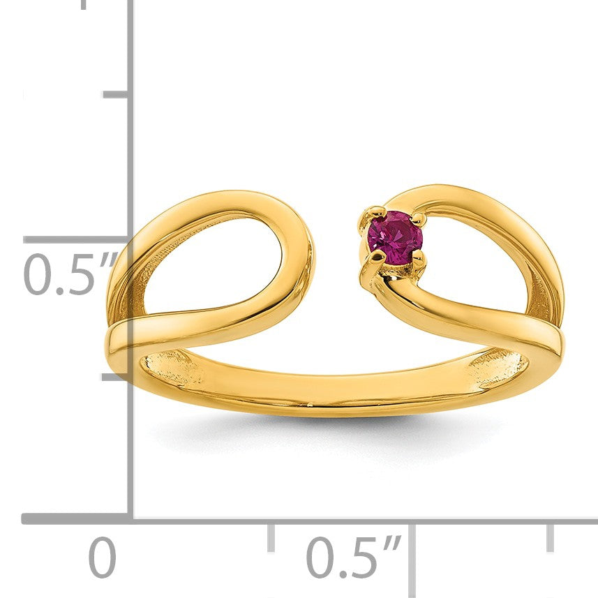 14k 1 Birthstone Mother's Wrap Ring Mounting