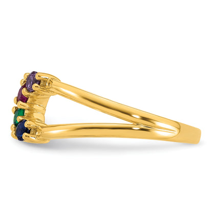 14k 4 Birthstone Mother's Wrap Ring Mounting