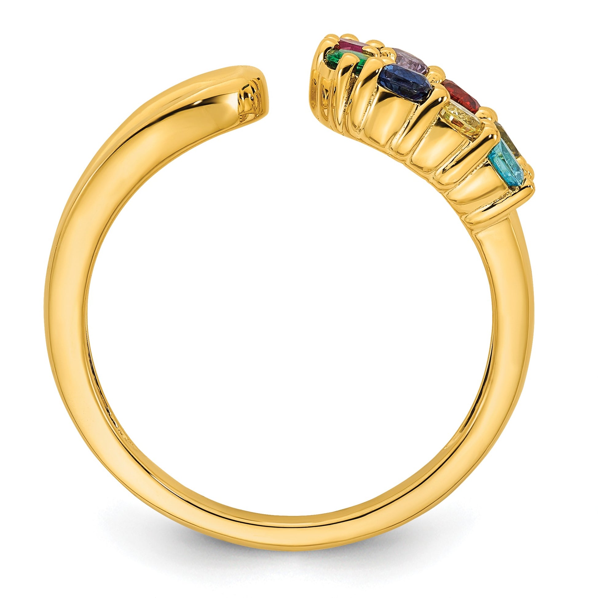 14k 8 Birthstone Wrap Mother's Ring Mounting