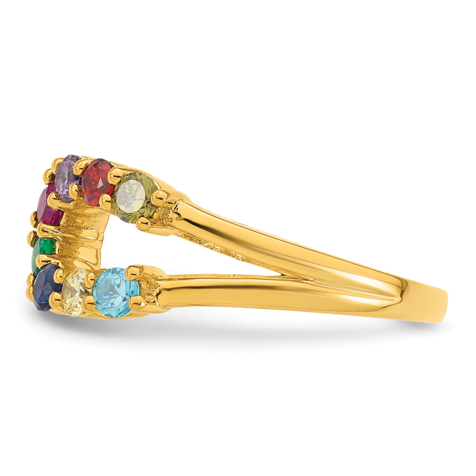 14k 8 Birthstone Wrap Mother's Ring Mounting