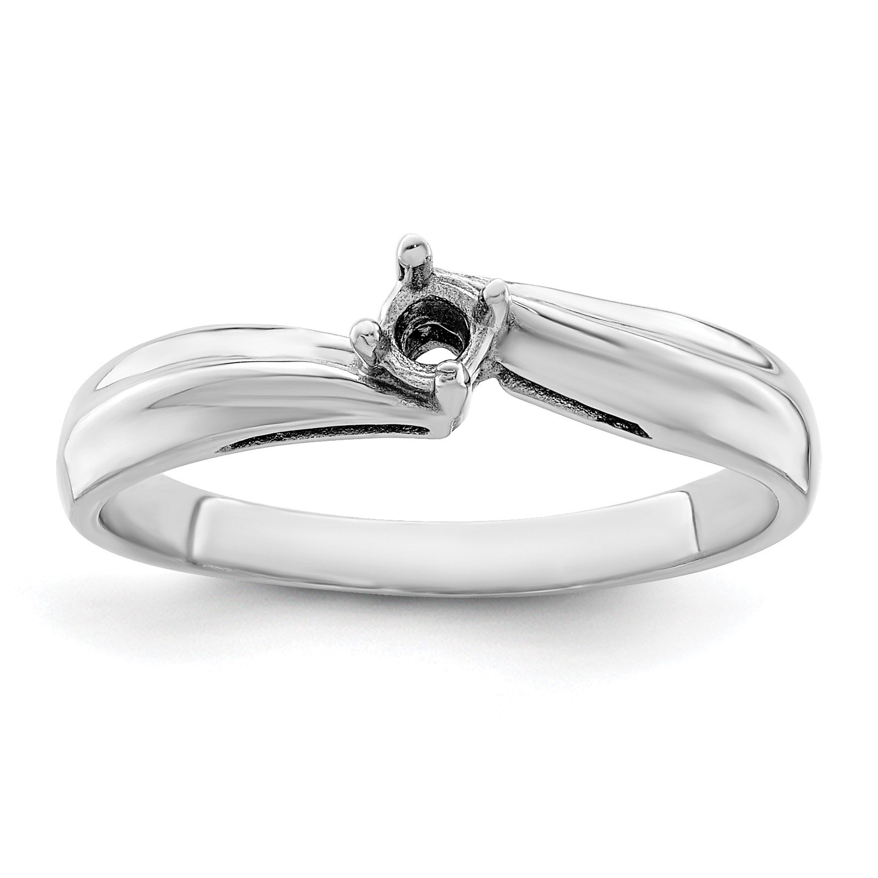 Sterling Silver Rhodium-plated Family Jewelry Mounting