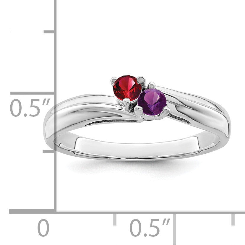 Sterling Silver Rhodium-plated Family Jewelry Mounting