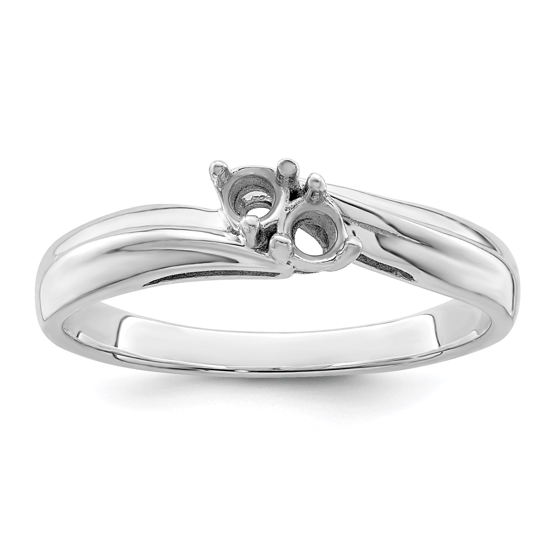 Sterling Silver Rhodium-plated Family Jewelry Mounting