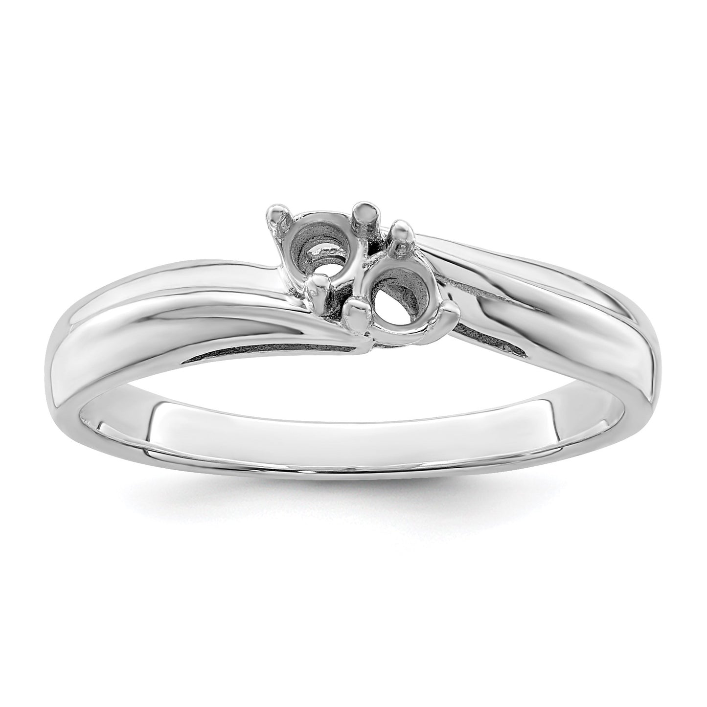 Sterling Silver Rhodium-plated Family Jewelry Mounting