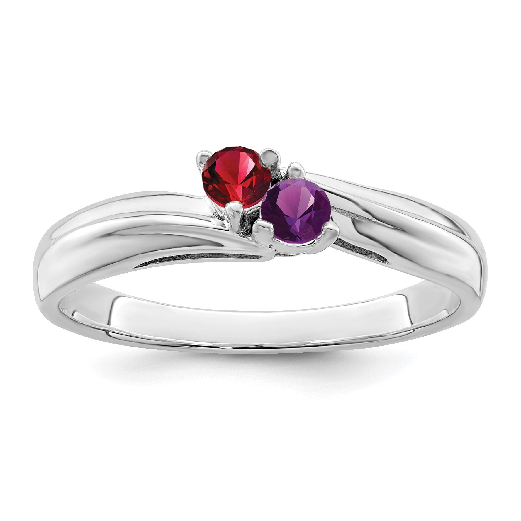Sterling Silver Rhodium-plated Family Jewelry Mounting
