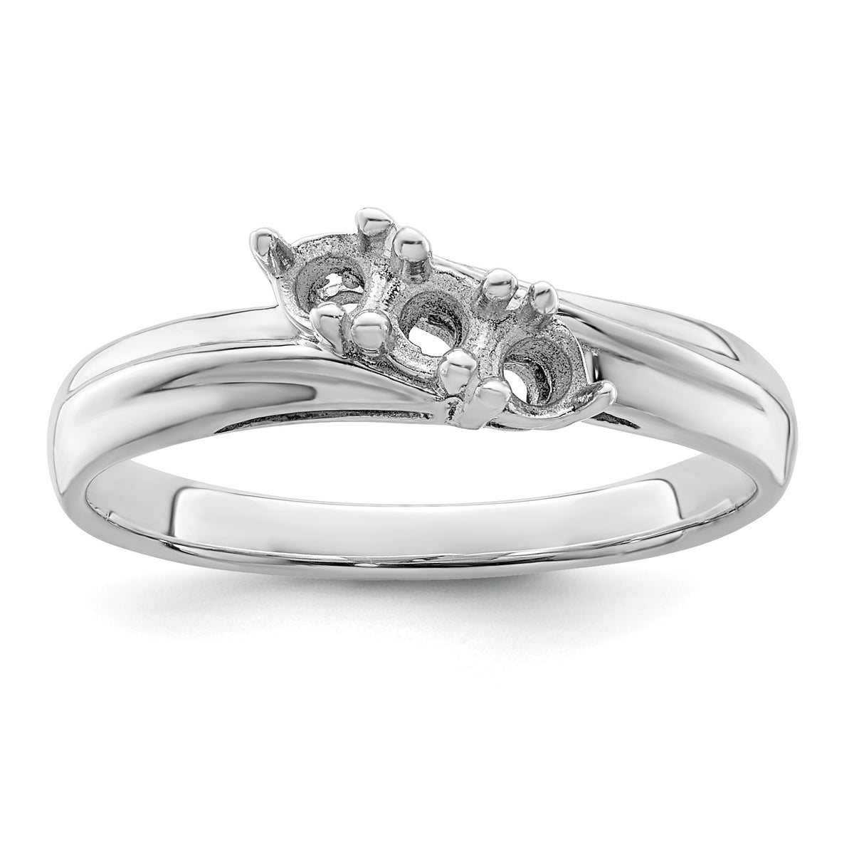 Sterling Silver Rhodium-plated Family Jewelry Mounting