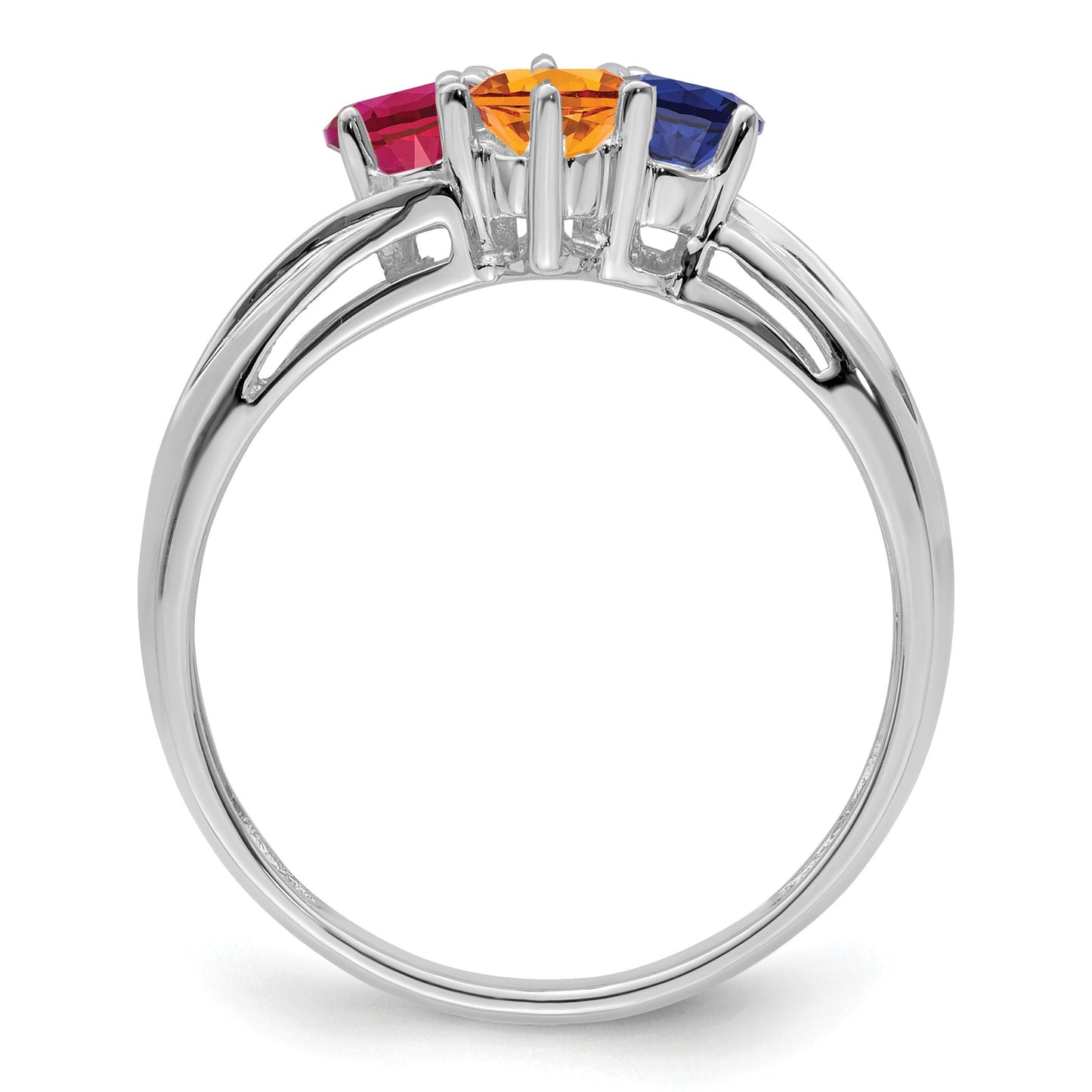 Sterling Silver Rhodium-plated Family Jewelry Mounting