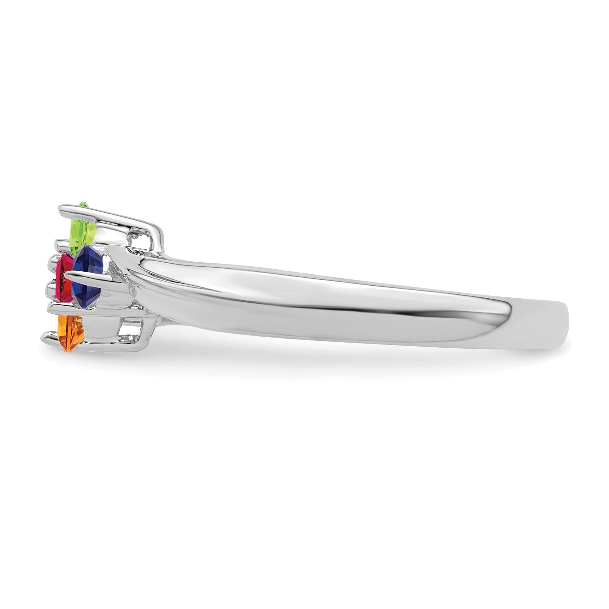 Sterling Silver Rhodium-plated Family Jewelry Mounting
