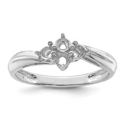 Sterling Silver Rhodium-plated Family Jewelry Mounting