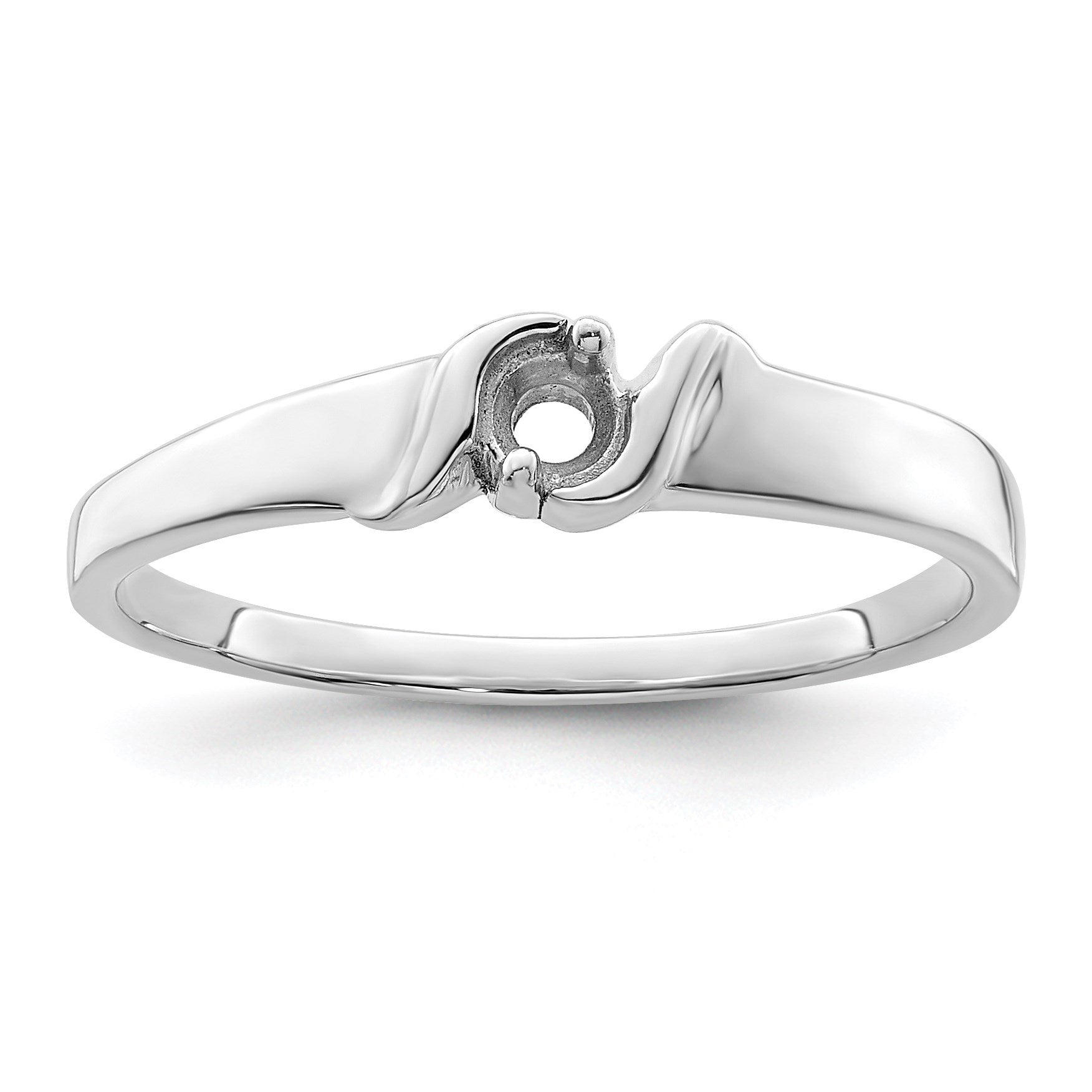 Sterling Silver Rhodium-plated Family Jewelry Mounting