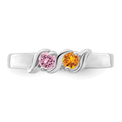 Sterling Silver Rhodium-plated Family Jewelry Mounting