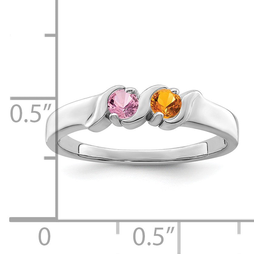 Sterling Silver Rhodium-plated Family Jewelry Mounting