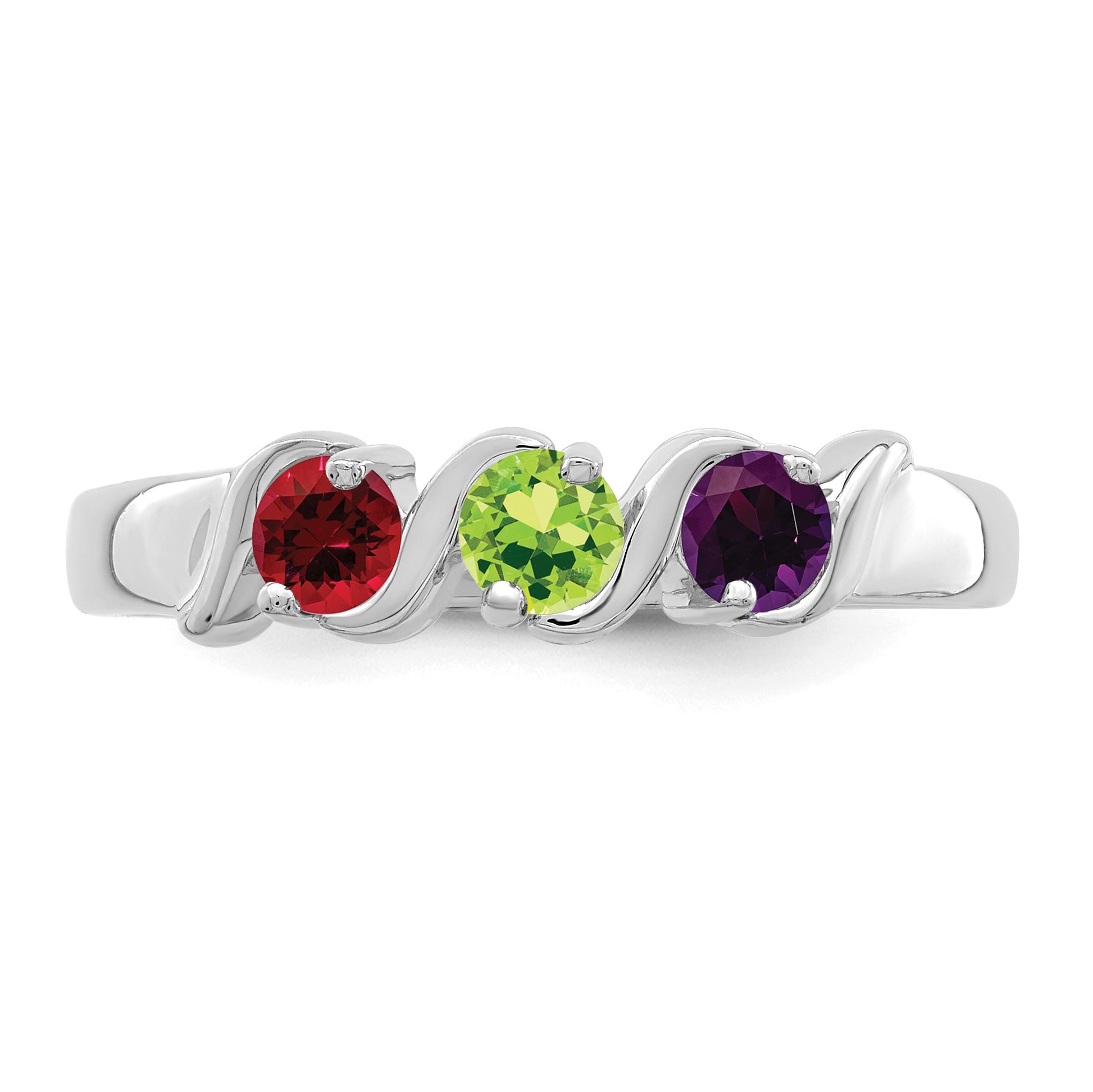 Sterling Silver Rhodium-plated Family Jewelry Mounting