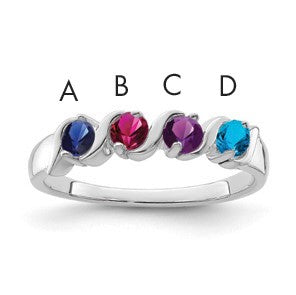 Sterling Silver Rhodium-plated Family Jewelry Mounting