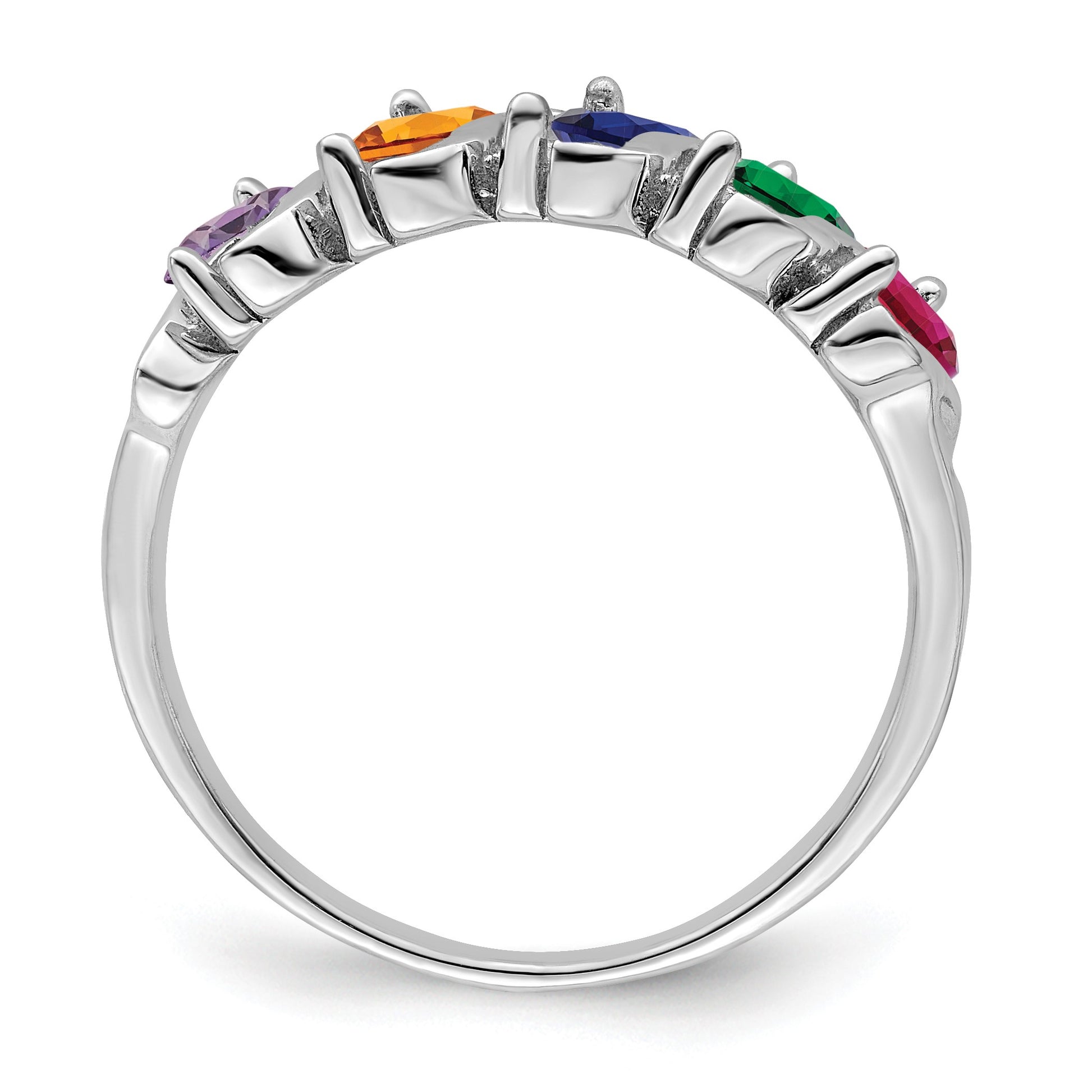 Sterling Silver Rhodium-plated Family Jewelry Mounting