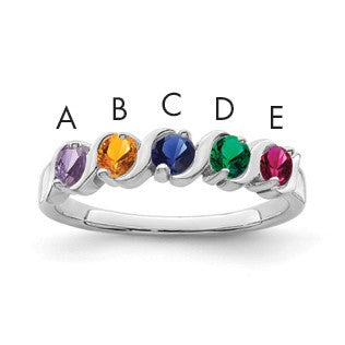 Sterling Silver Rhodium-plated Family Jewelry Mounting