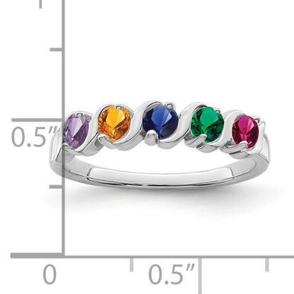 Sterling Silver Rhodium-plated Family Jewelry Mounting