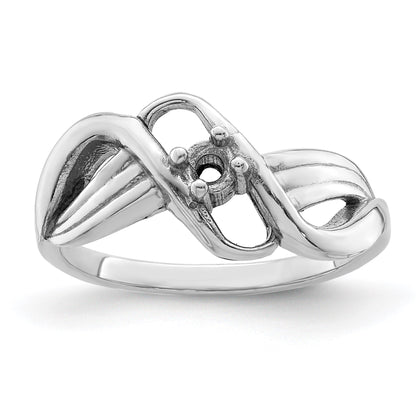 Sterling Silver Rhodium-plated Family Jewelry Mounting