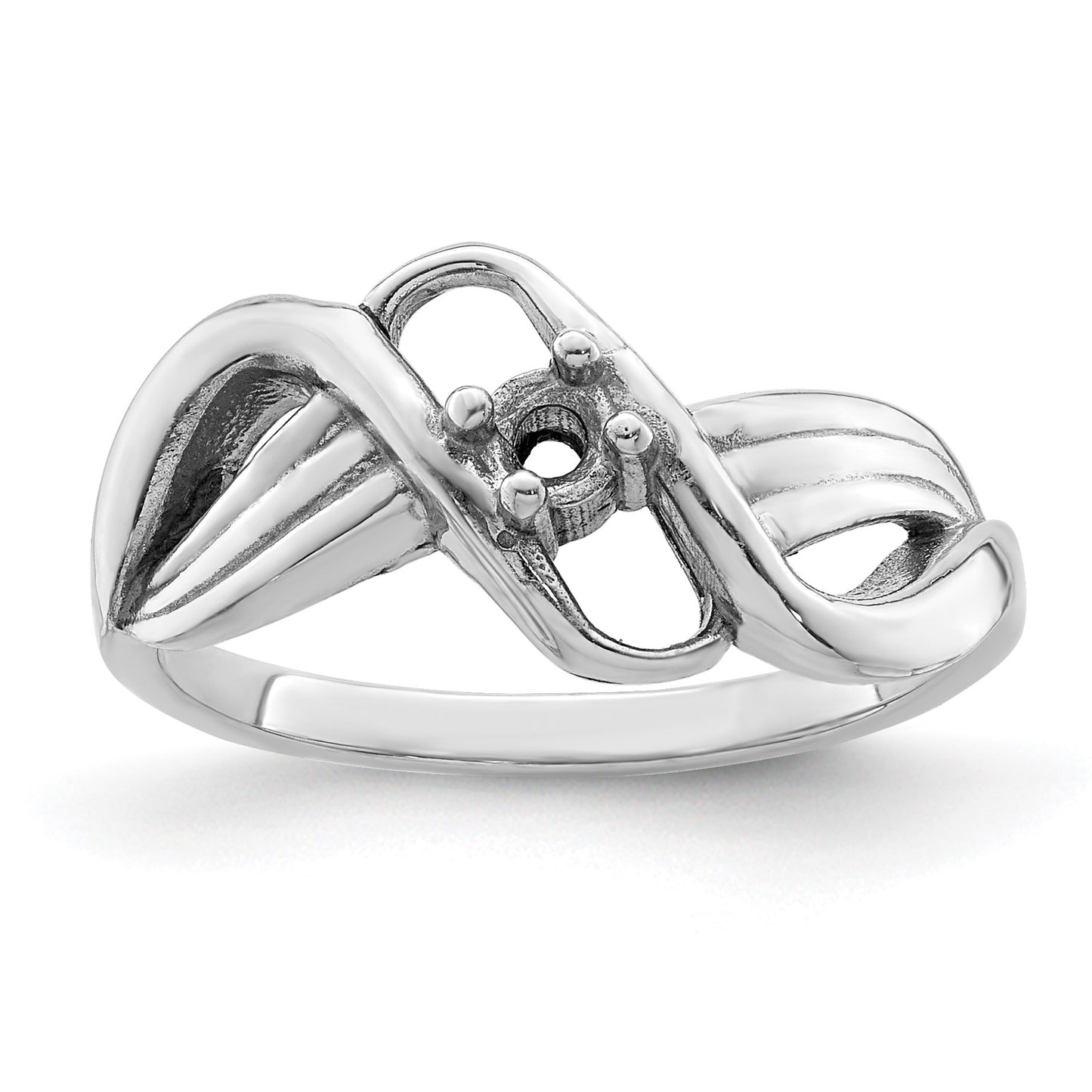 Sterling Silver Rhodium-plated Family Jewelry Mounting