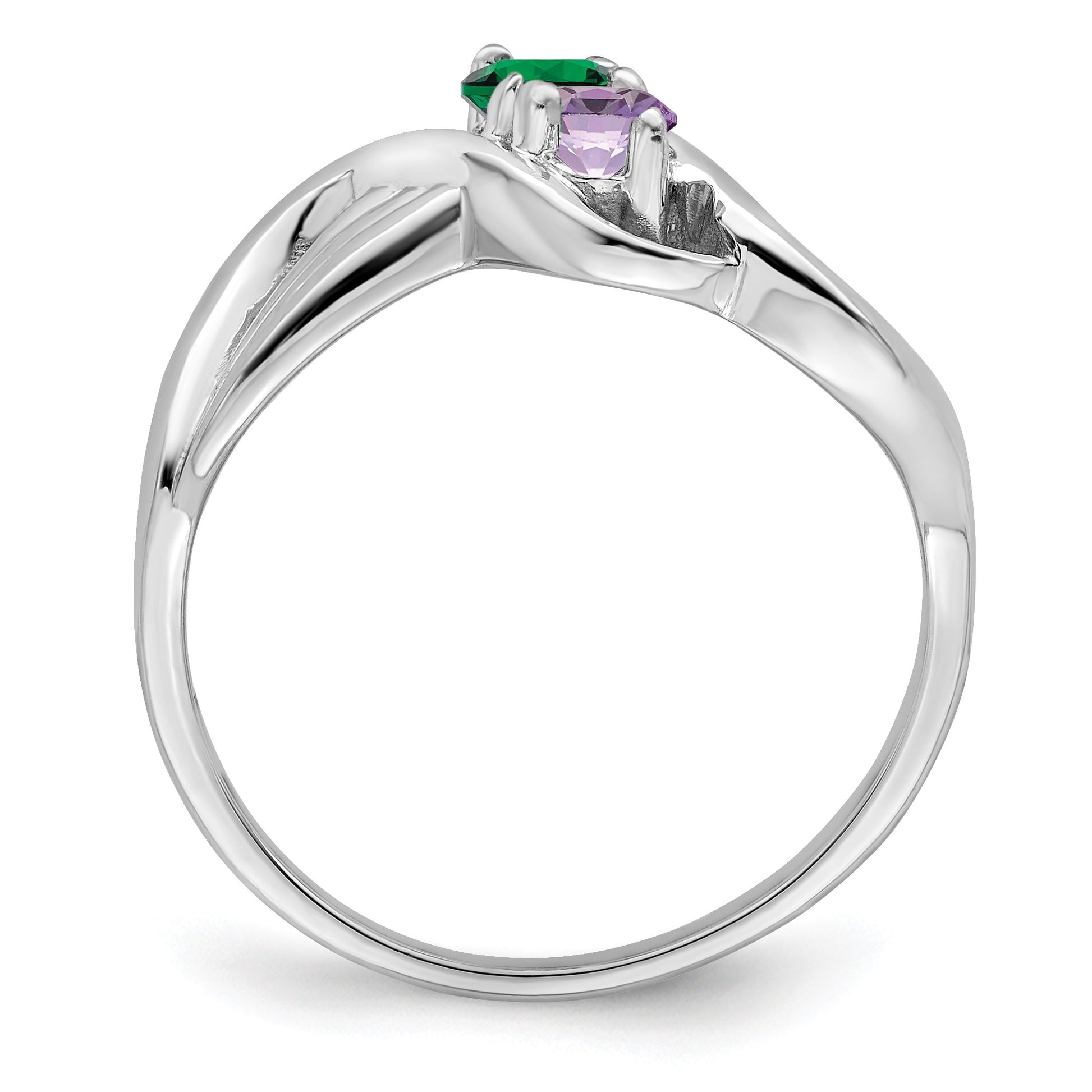 Sterling Silver Rhodium-plated Family Jewelry Mounting