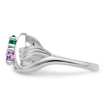 Sterling Silver Rhodium-plated Family Jewelry Mounting