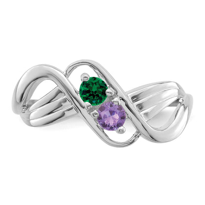 Sterling Silver Rhodium-plated Family Jewelry Mounting
