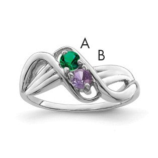 Sterling Silver Rhodium-plated Family Jewelry Mounting