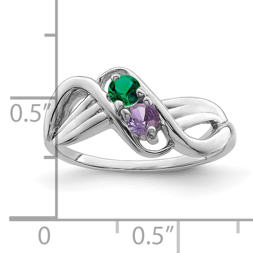 Sterling Silver Rhodium-plated Family Jewelry Mounting