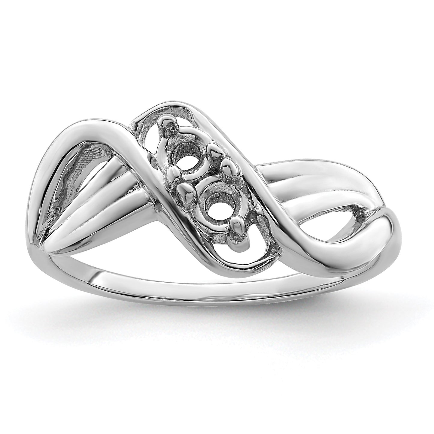 Sterling Silver Rhodium-plated Family Jewelry Mounting